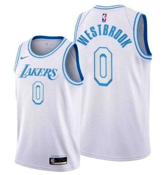 Lakers 0 Russell Westbrook White City Edition Nike Swingman Jersey,We sell and wholesale Lakers 0 Russell Westbrook White City Edition Nike Swingman Jersey on line form chian!